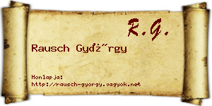 Rausch György névjegykártya